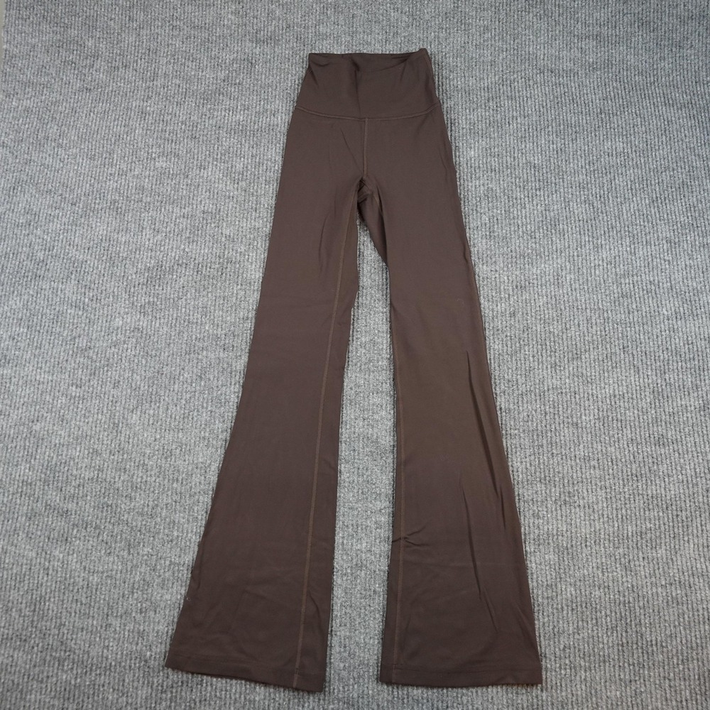 Lululemon Groove Nulu High Rise Flare Leggings Womens 0 Brown Yoga W5FG2S